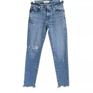 Moussy Vintage Distressed Skinny Jeans Women's Size 23 Raw Hem Stretch